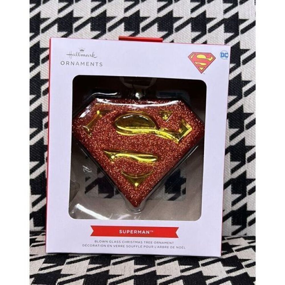 ‎Hallmark DC Comic Superman Blown Glass Ornament